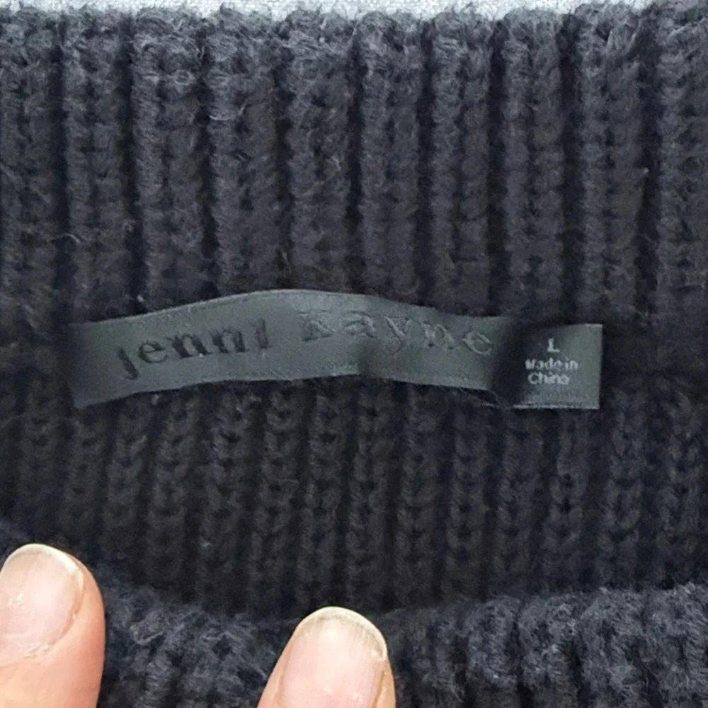 Jenni Kayne over sized black fisherman sweater. GUC - Picture 2 of 5